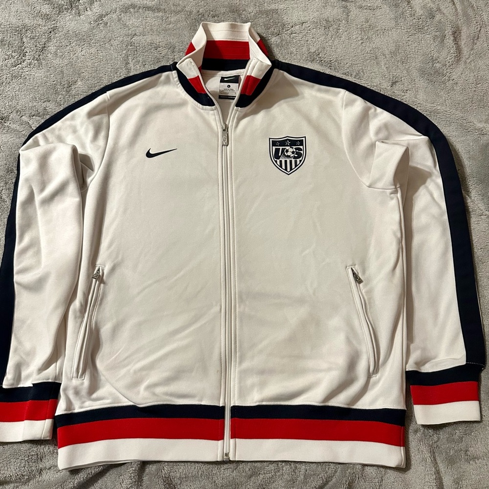 Nike, size large, white soccer jacket